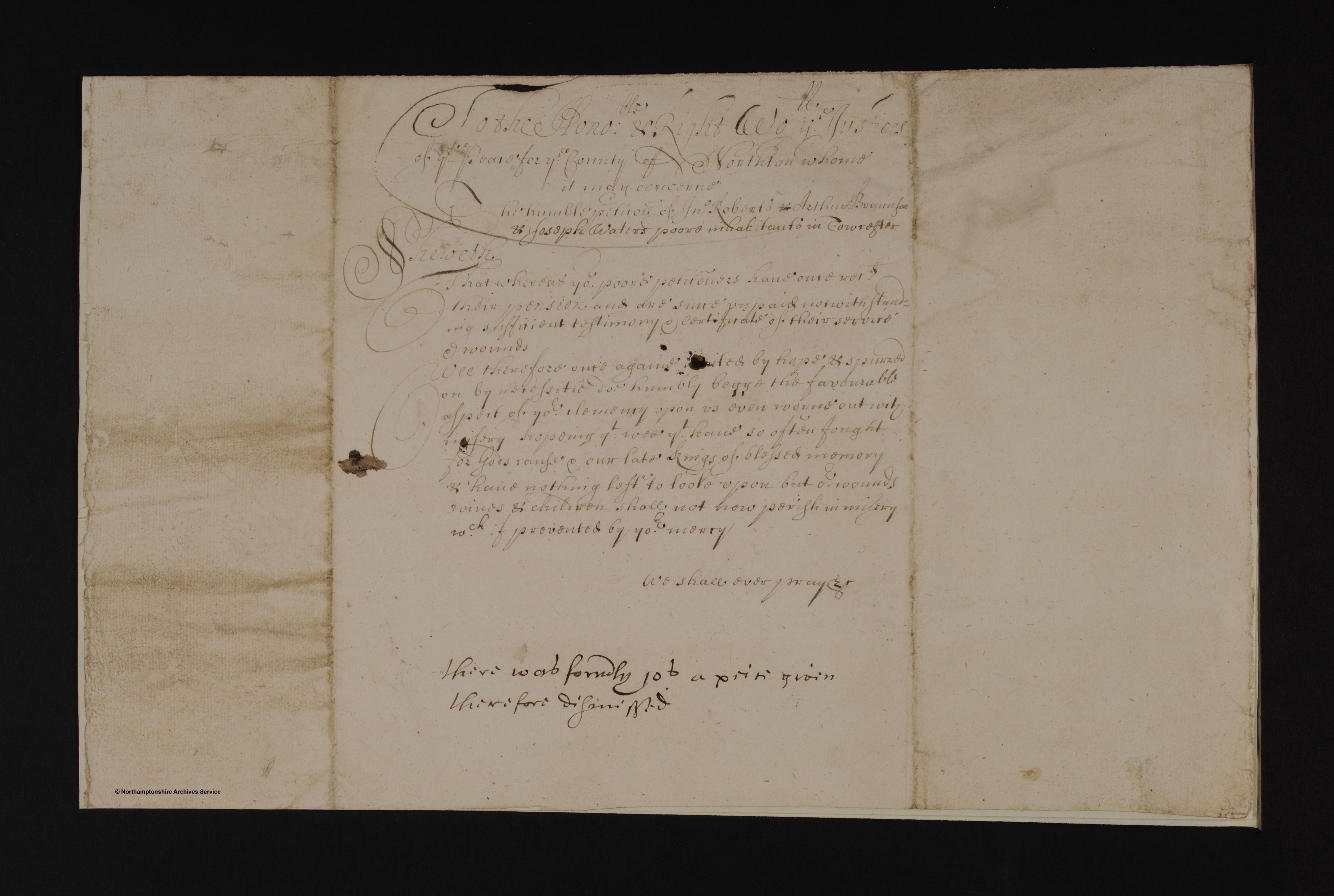 The Petition Of John Roberts, Arthur Bramson And Joseph Waters, All Of ...